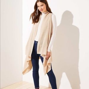 NWT Loft drapey sweater vest OS